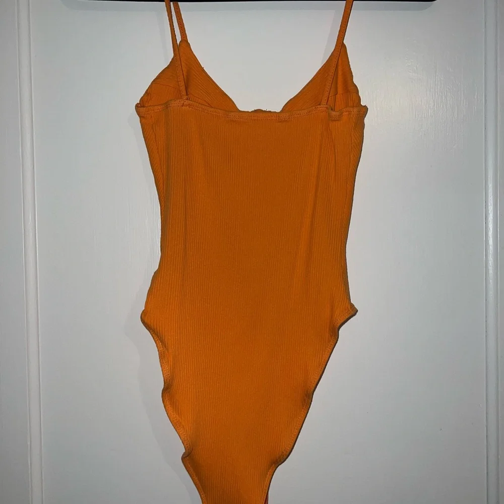 Orange Ribbed Body Suit - Picture 3 of 3